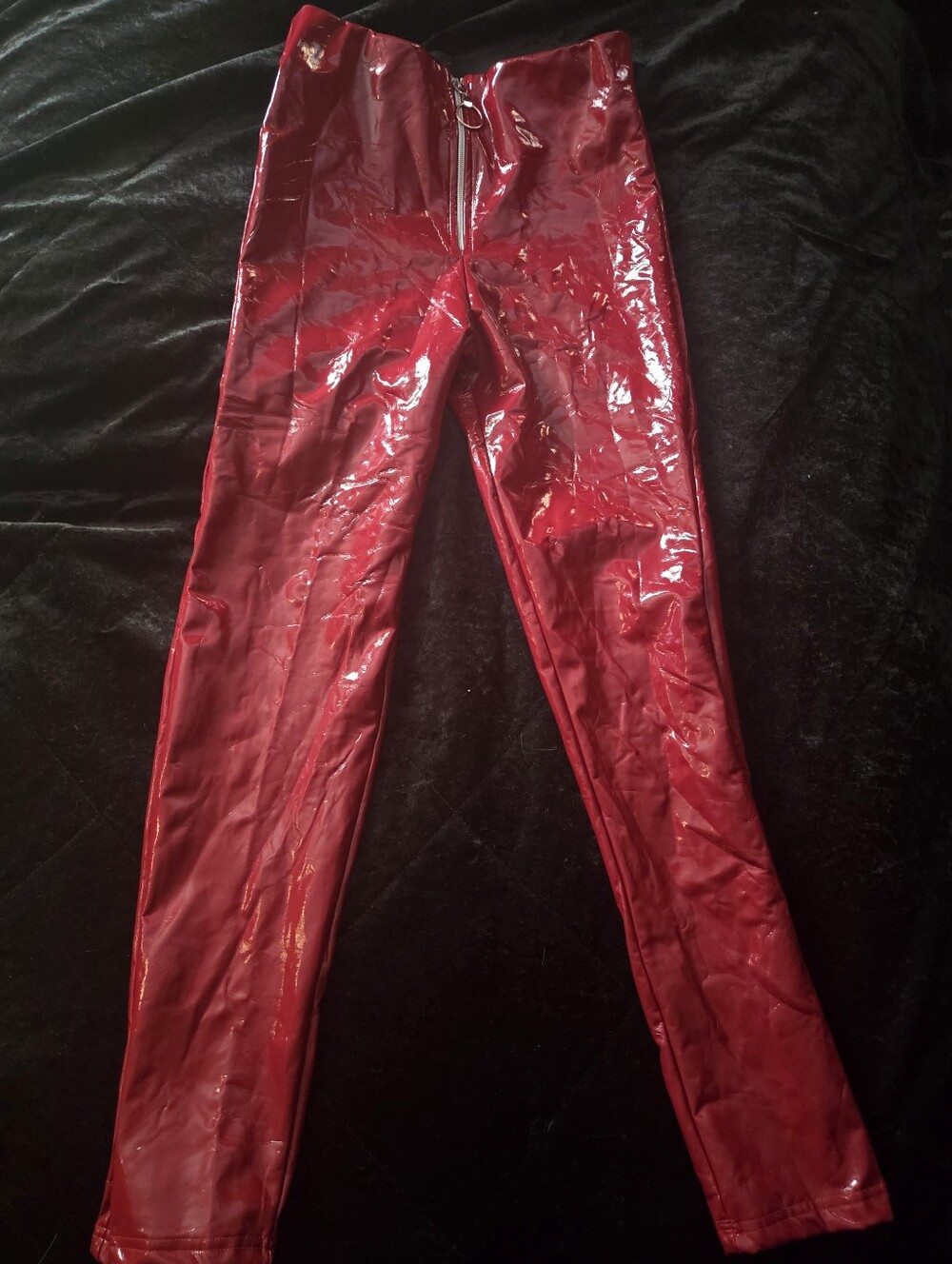Red Patent Pvc Leggings